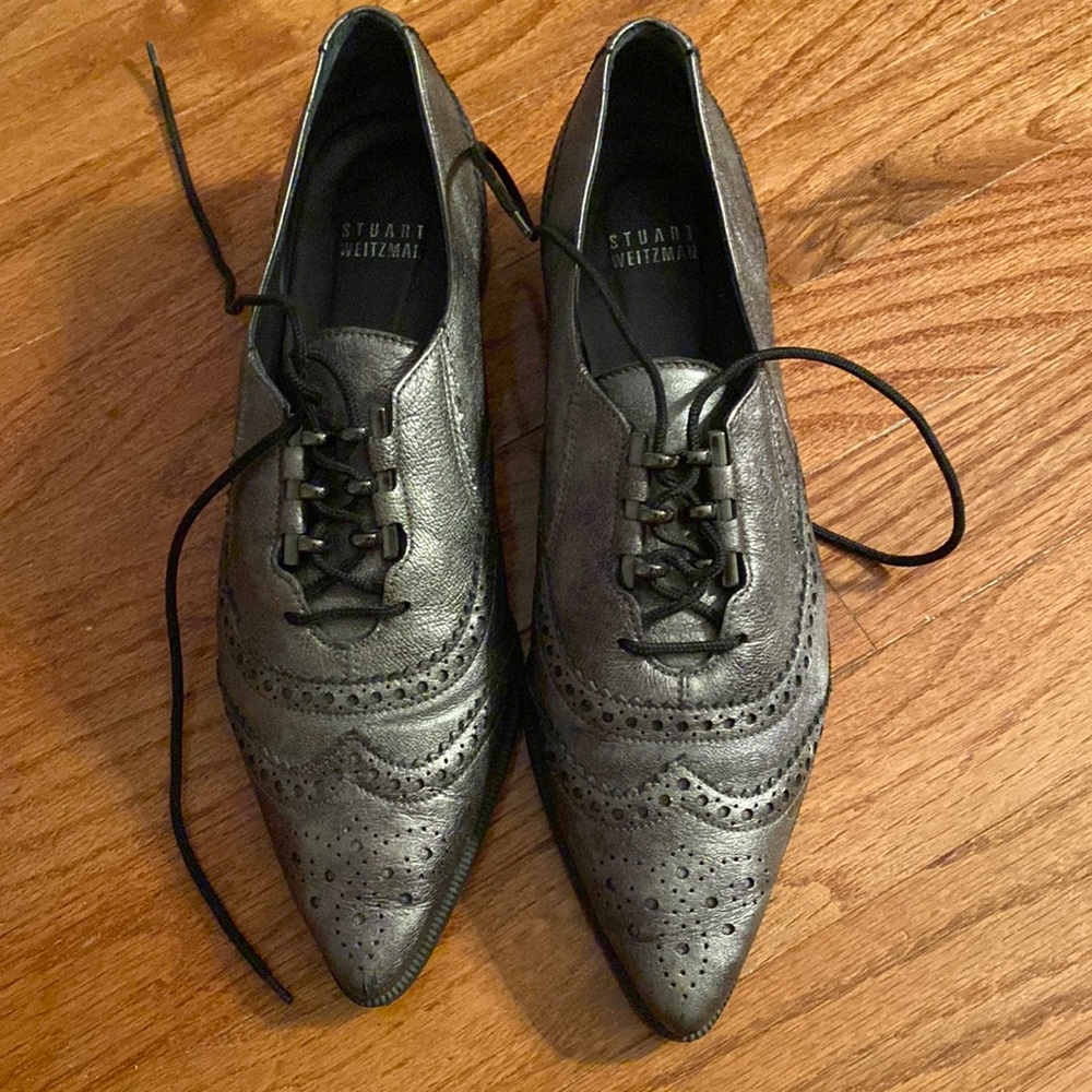 Stuart Weitzman tie up loafer shoes size 7.5